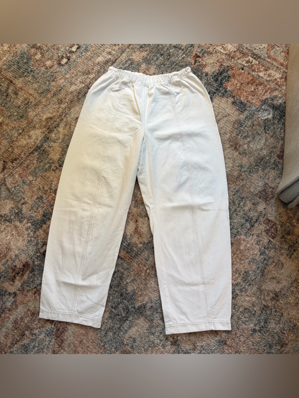 verity & daughters Janus Pant in white/ivory size small barrel